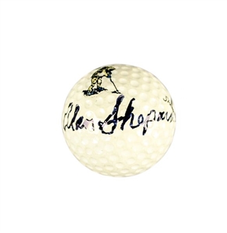 Alan Shepard Signed Golf Ball - First Man to Golf in Space! 